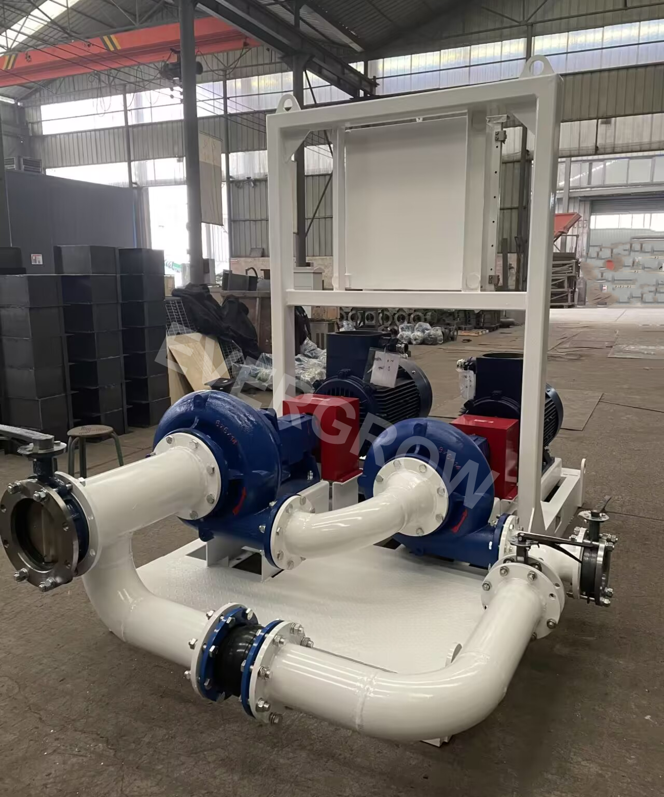 EG-250 Centrifugal Pump & Electric Motor Skids Set Is Delivered To The End User's Location